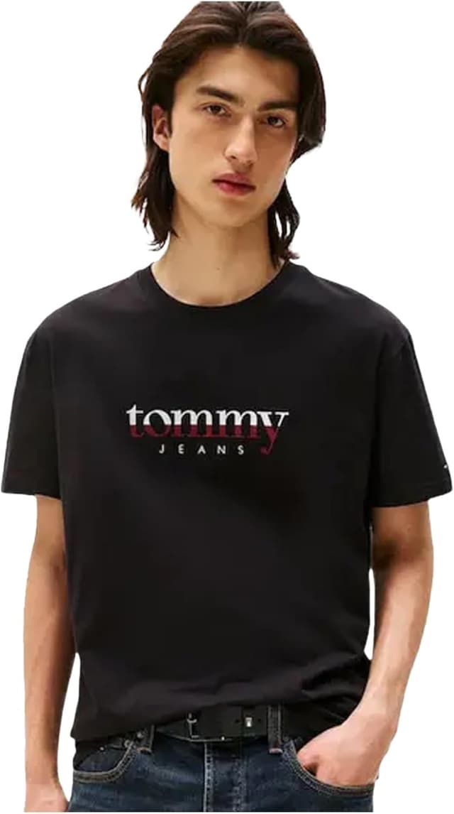 Detalle de Tommy Jeans Uomo T-Shirt Maniche Corte Tee Regular Fit in cotone rigenerato
