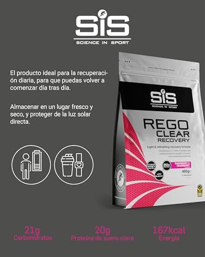 Detalle 2 de Science in Sport Rego Clear Isolate 460 g Frambuesa y Arándanos 🥤