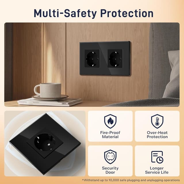 Detalle 2 de BSEED Doppelwandsteckdose 16 A 🔌