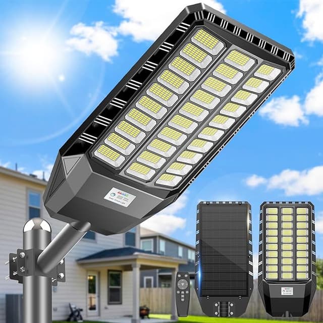 Detalle de Adewalk 6000W Farola Solar Exterior IP66 con Mando y Sensor ☀