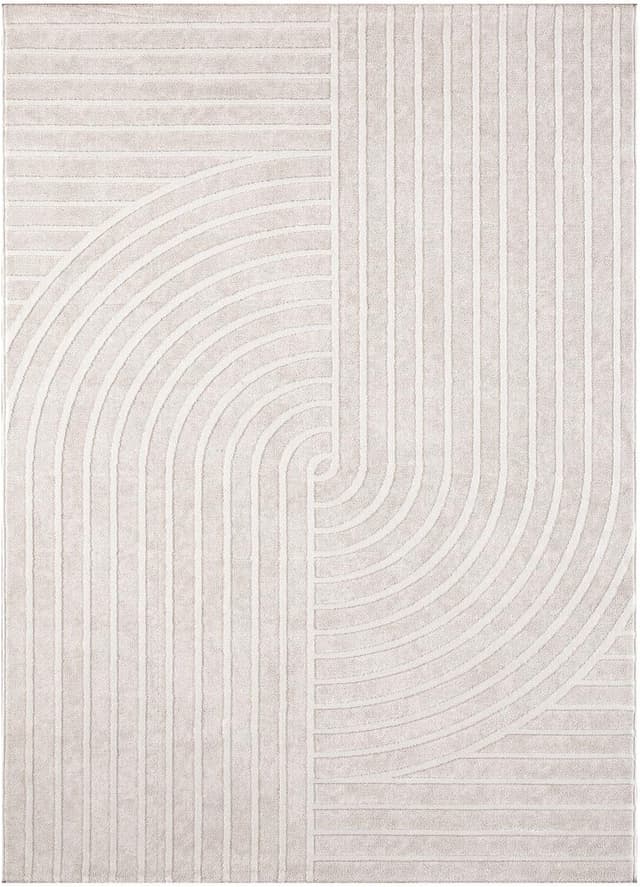 Detalle de TT Home Tapis salon/salle à manger à poil court 160x220 cm, motif boho géométrique