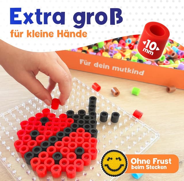 Detalle de MUTKIND 1500x Bügelperlen 10 mm 🎨