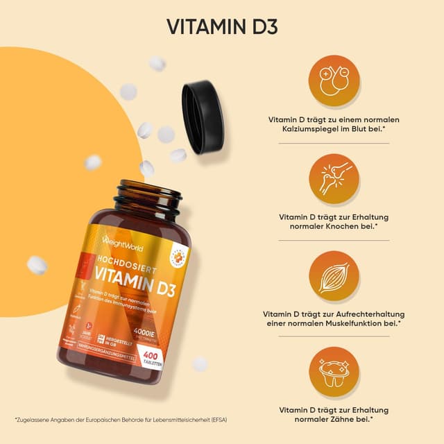Thumbnail 5 de WeightWorld Vitamin D3 400 Tabletten 💊