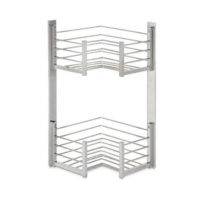 Detalle de Beltrán Jabonera rinconera con 2 cestas cuadradas para atornillar