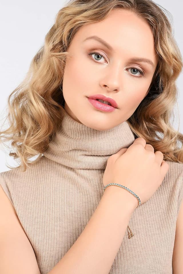 Detalle de ZAVANA Bracciale regolabile da donna e ragazza con zirconi in taglio princess