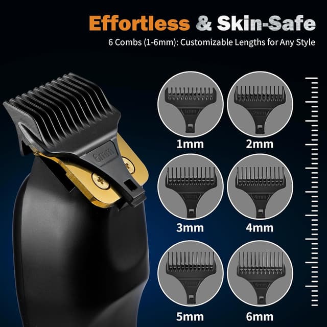 Detalle de Elehomyou Beard Trimmer for Men (Rechargeable, Cordless) for Face, Neck & Body Grooming