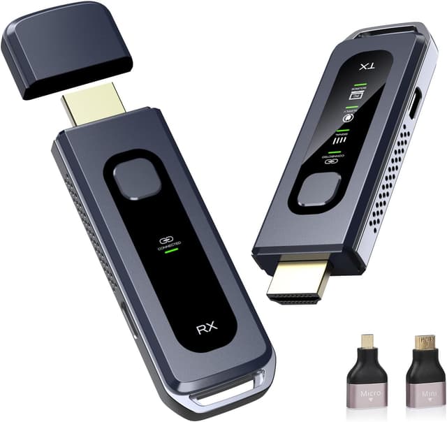 Detalle de Wireless HDMI Transmitter and Receiver (328FT/100M) with Dual-Band 4K Support and LED Display