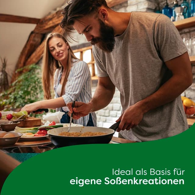 Detalle de Knorr Jäger Soße als braune Sauce ohne geschmacksverstärkende Zusatzstoffe, 2er Pack à 46 g (18 Portionen)