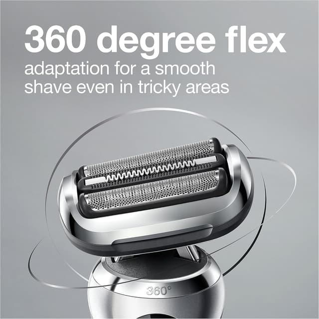 Detalle 2 de Braun Series 7 7032cs Flex Electric Razor (Wet & Dry) with Beard Trimmer and Charging Stand