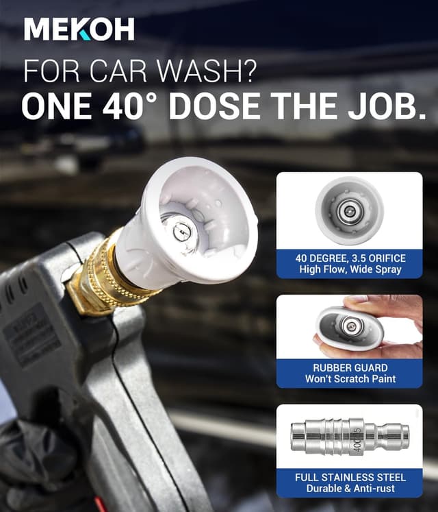 Detalle 2 de MEKOH stubby pressure washer gun (quick release, 1/4” outlet) for Karcher K2–K7