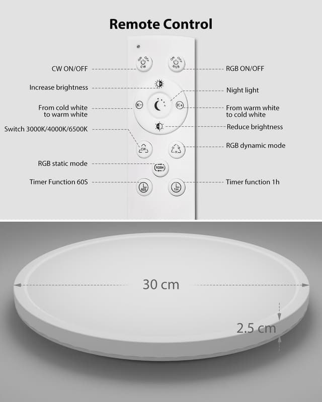 Thumbnail 5 de zemty Deckenleuchte 30cm 24W