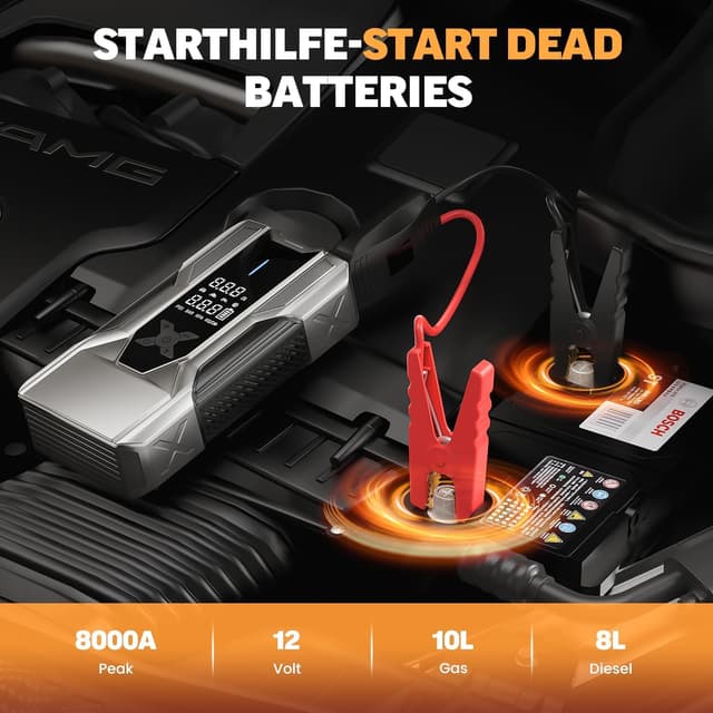 Detalle 2 de FNITAER Starthilfe Powerbank 8000A