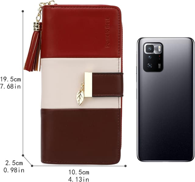 Detalle 2 de Pomelo Best RFID Women’s Wallet with 12 Card Slots, Coin Pocket and Zipped Compartments