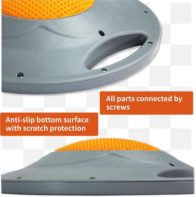 Detalle 2 de DH FitLife Balance Board (Wobble Board with Handles) – Extra Large Ø42cm, up to 200 KG