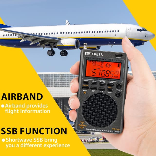 Thumbnail 4 de Retekess TR110 Mini Scanner radio SSB 1000 stations