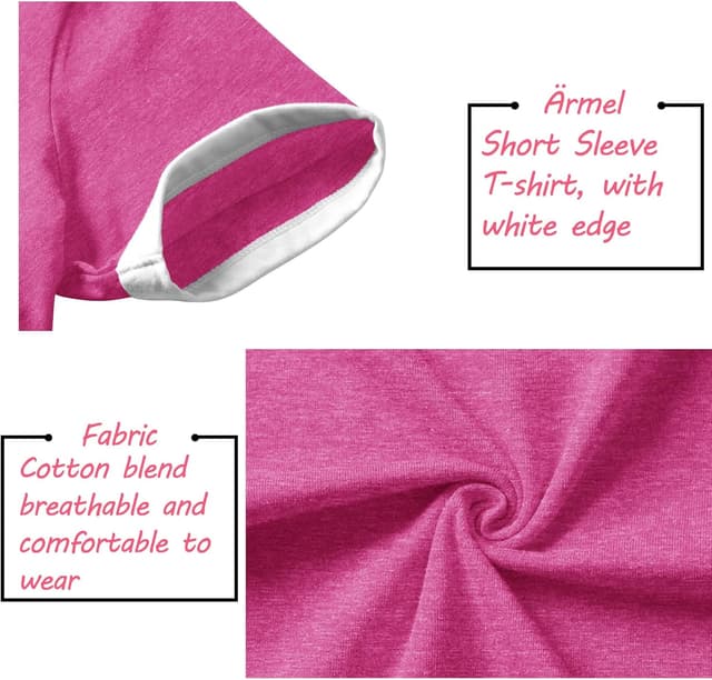 Detalle 2 de WIEIYM Women’s “Good Vibes” Rainbow Graphic T-Shirt with Round Neck (Short Sleeve)