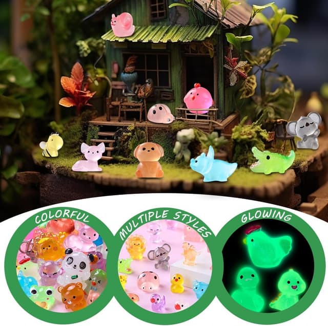 Thumbnail 4 de DIYDEC 60 Glow Resin Mini Animals 🐣