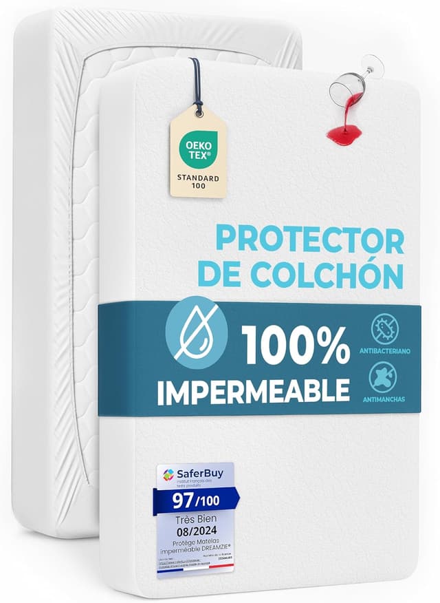 Imagen de Dreamzie Protector Colchón 70x140 Impermeable en OfertitasTOP