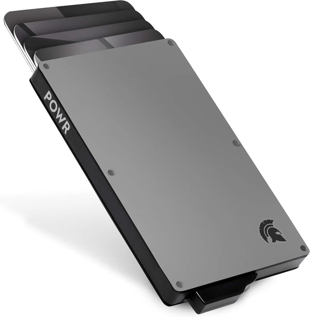 Detalle de POWR porta carte RFID in metallo slim
