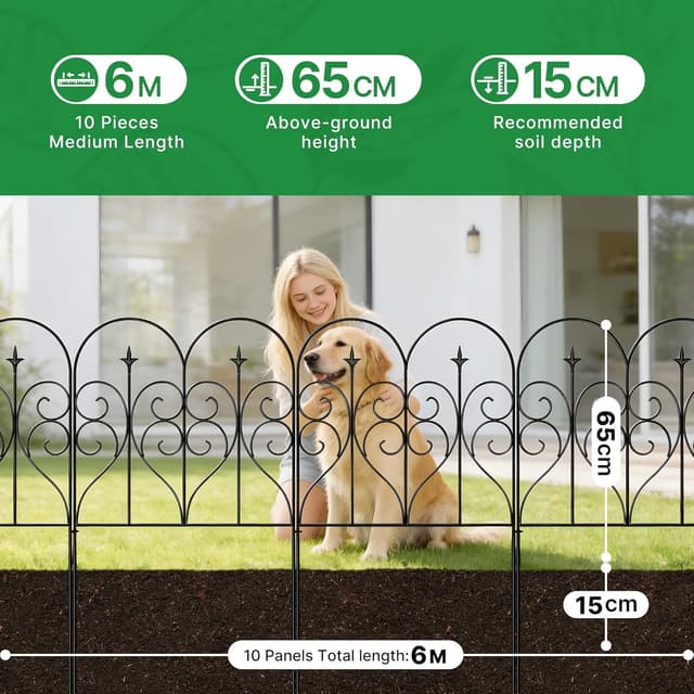 Thumbnail 1 de Thealyn Dekorativer Metallzaun 81 cm