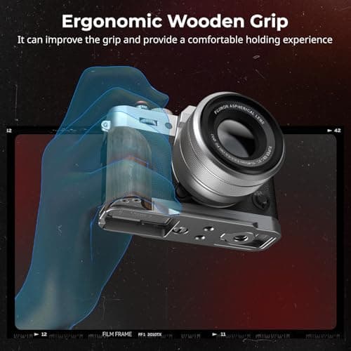 Thumbnail 2 de Plaque de montage Smallrig X-T30 III avec poignée en bois ⚙