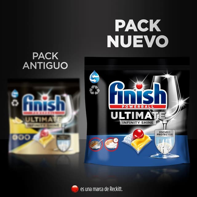 Thumbnail 6 de Finish Powerball Ultimate Infinity Shine 160 pastillas para lavavajillas 🍽