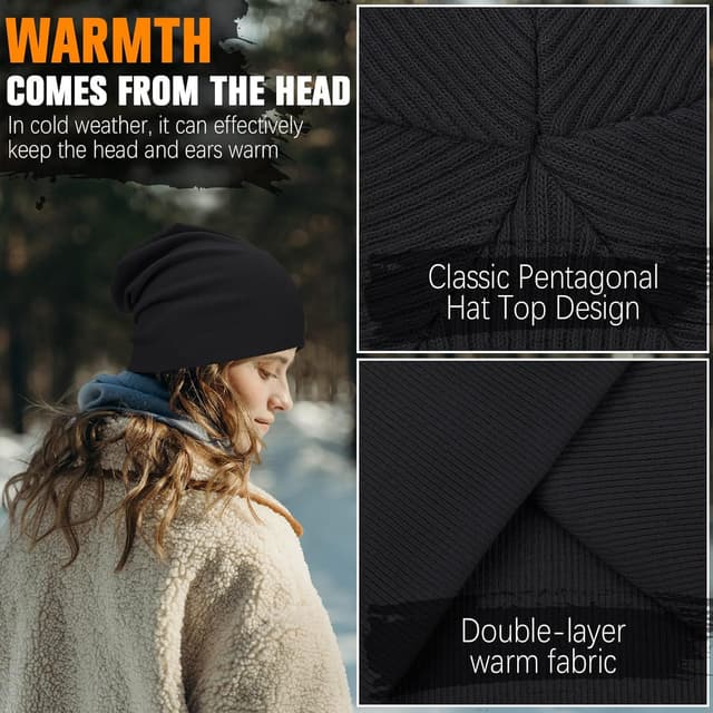 Detalle de YANIKY leichte Beanie-Mütze aus Baumwolle (93% Baumwolle, 7% Elastan) – Unisex Slouch Longbeanie für alle Jahreszeiten