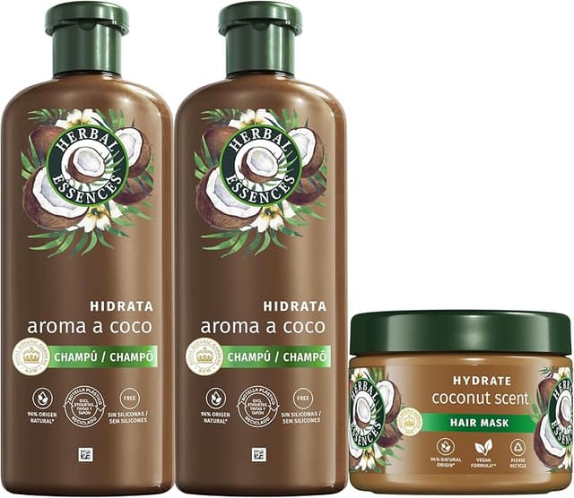 Detalle de Herbal Essences Champú y Mascarilla Coco 💧 Para Cabello Muy Seco