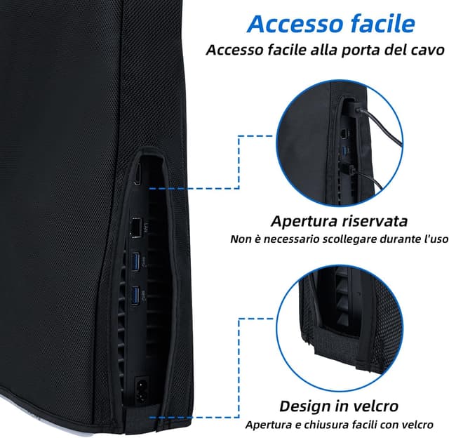 Thumbnail 6 de Tolesum Custodia PS5 Slim Antipolvere Nero