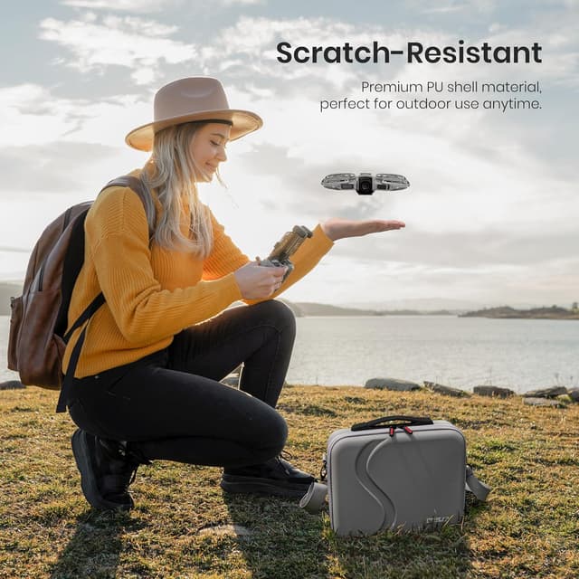 Detalle de STARTRC Neo 2 Tragetasche aus PU für DJI Neo 2 Fly More Combo Zubehör