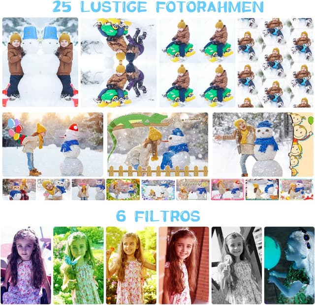 Detalle 1 de ARNSSIEN Cámara Infantil con Lente 180° y Pantalla IPS 📸