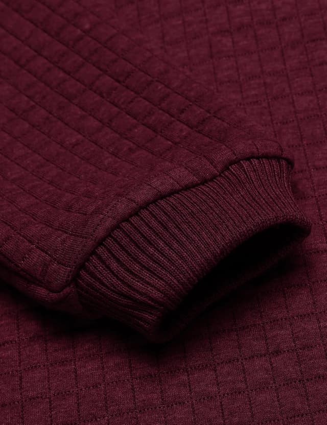 Detalle 1 de COOFANDY felpa da uomo con cappuccio jacquard a quadri e coulisse regolabile