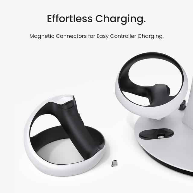 Detalle de KIWI design D2 3-in-1 stazione di ricarica per controller PSVR2 e PS5 con display VR e LED