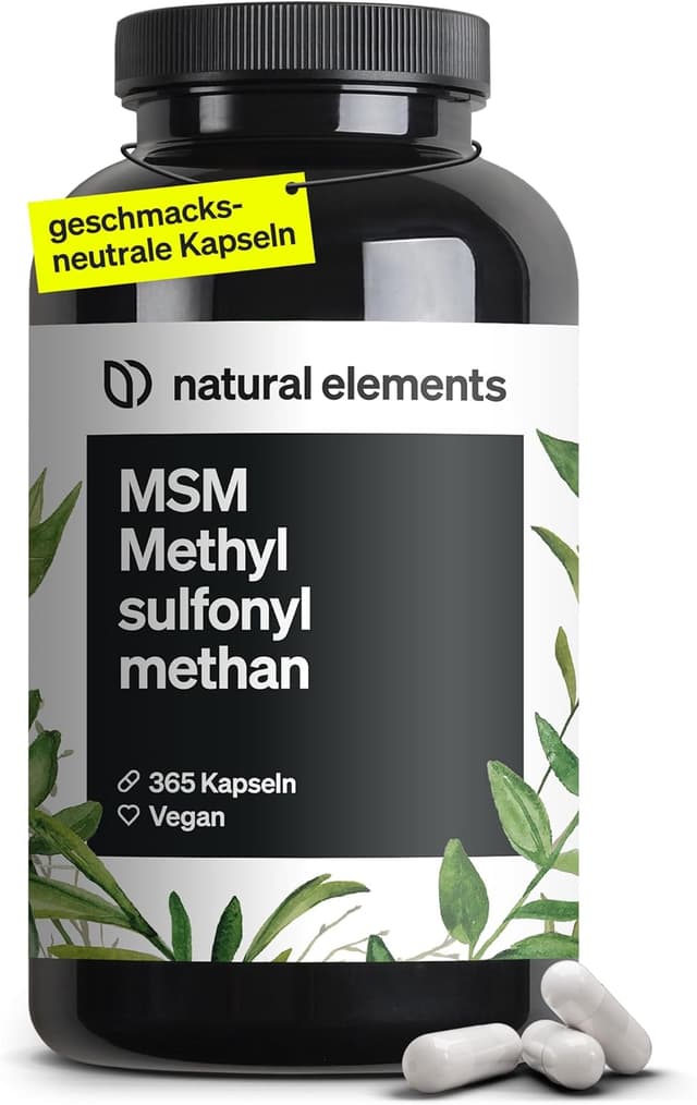 Detalle de natural elements MSM Kapseln 1600 mg Tagesdosis