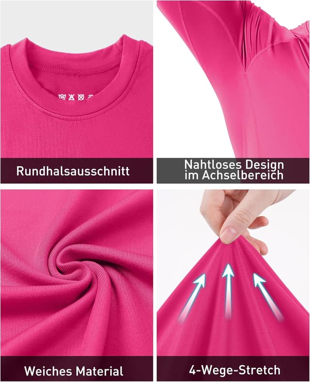 Detalle 2 de Roadbox Kompressionsshirt Herren Langarm – atmungsaktiv, schnell trocknend & UV-Schutz (50+)