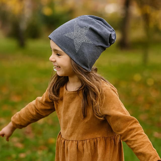 Thumbnail 3 de Miobo Slouch Beanie Mütze Baumwolle Strass