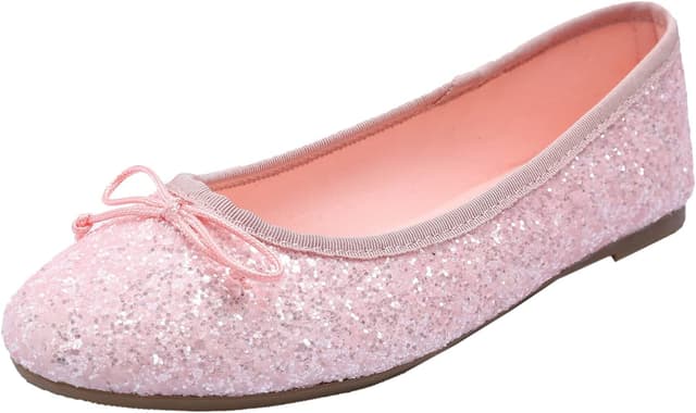 Detalle 2 de Feversole Round Glitter Ballerina Damen Ballerinas mit Slip-on-Design und Profilsohle