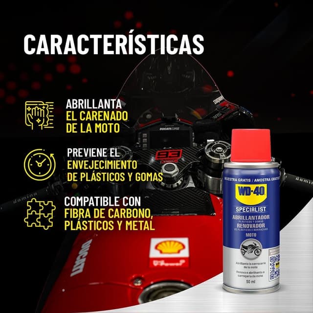 Detalle 2 de WD-40 Specialist Motorbike Kit Mantenimiento 400 ml