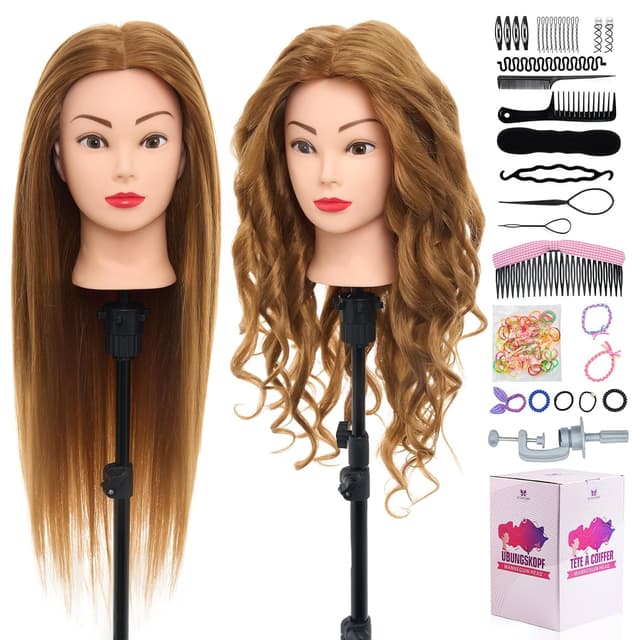 Imagen de Neverland Frisierkopf 24 Zoll 80% Echthaar 🧑🎓 en OfertitasTOP