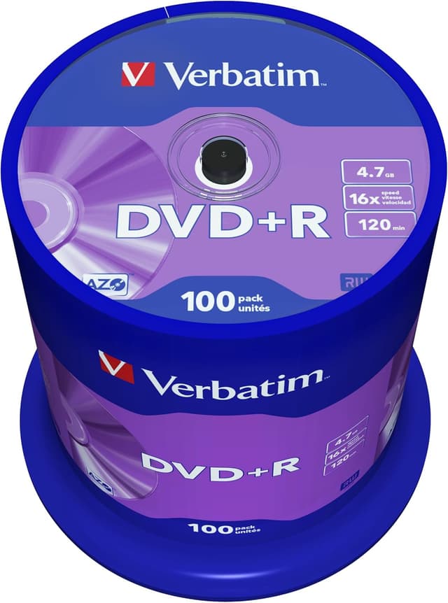 Detalle de Verbatim DVD+R 16x 4,7GB 100er Pack