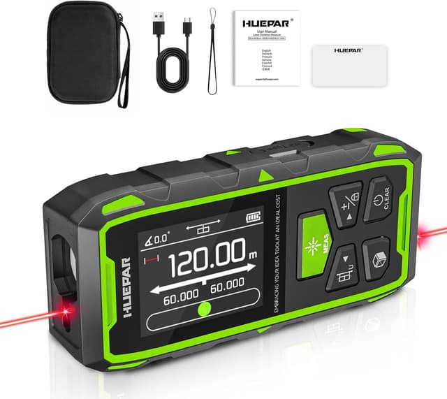 Imagen de Huepar Dual Laser Entfernungsmesser 120 m đ en OfertitasTOP