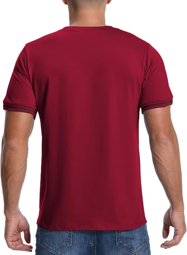 Detalle 1 de KUYIGO Gesticktes Henley-T-Shirt Herren