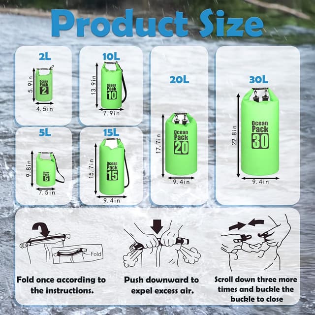 Thumbnail 1 de MOMAHUA 30L wasserdichte Dry Bag Grün