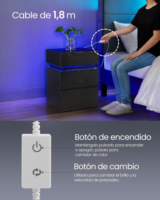 Thumbnail 6 de VASAGLE KAILYN LET630T56 Mesita de noche 35x40x55 cm