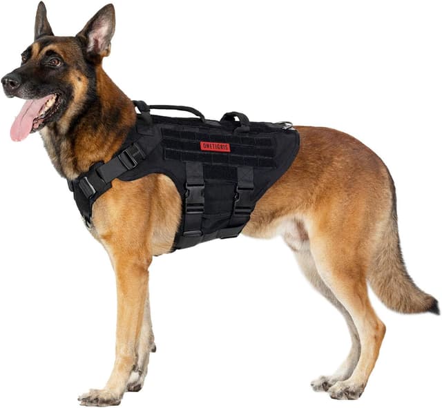 Thumbnail 6 de OneTigris Large Tactical Dog Harness (No Pulling Adjustable) with Handle, MOLLE & Patch Panels