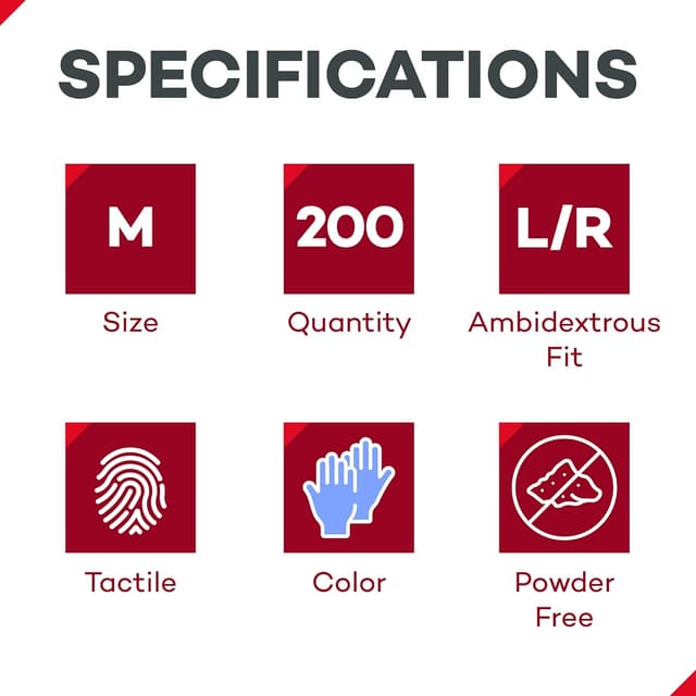 Thumbnail 2 de Dealmed Nitrile Exam Gloves Medium 200-count