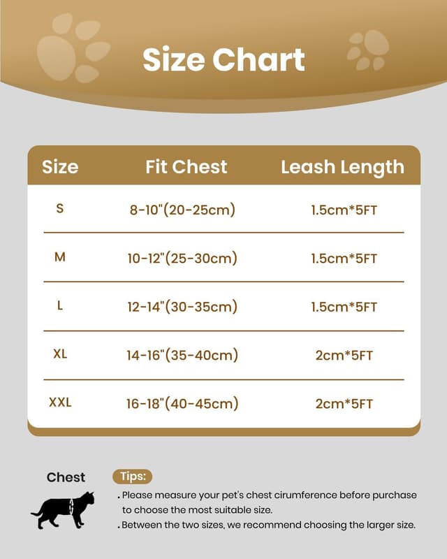 Detalle 2 de FAYOGOO cat harness and lead set escape-proof (large adult, step-in) with adjustable vest