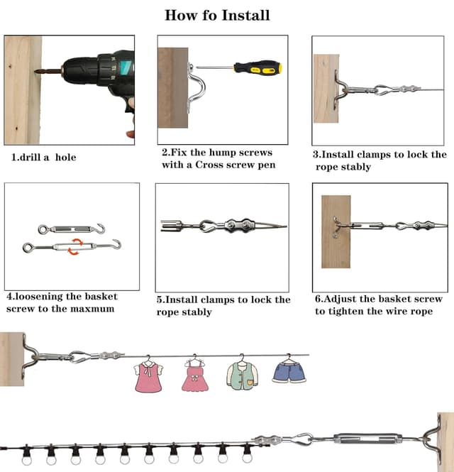 Thumbnail 3 de 304 Stainless Steel Wire Rope Kit 50m