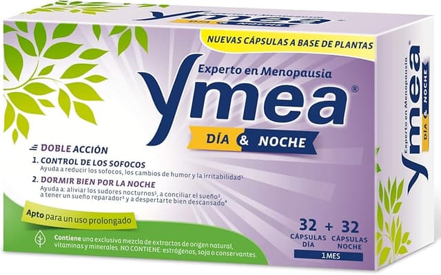 Detalle de Ymea Menopausia Día y Noche 💊, Control Sofocos y Sueño
