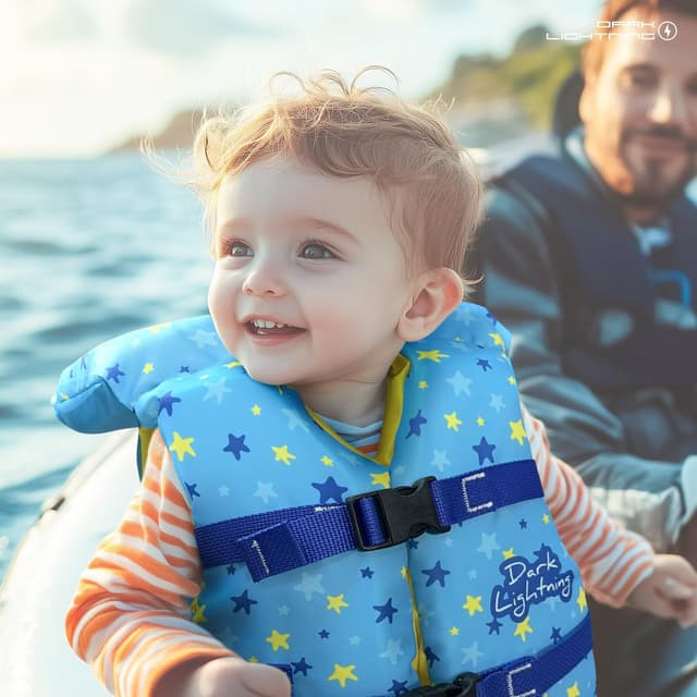 Detalle 2 de Dark Lightning USCG-Approved Infant Life Jacket (0–30 lbs) for Baby & Toddlers